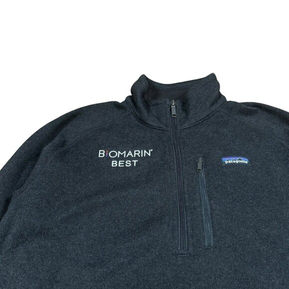 Patagonia 1/4 Zip Better Sweater Charcoal Gray Fleece Jacket w Logo Men's Sz XL - Picture 2 of 10